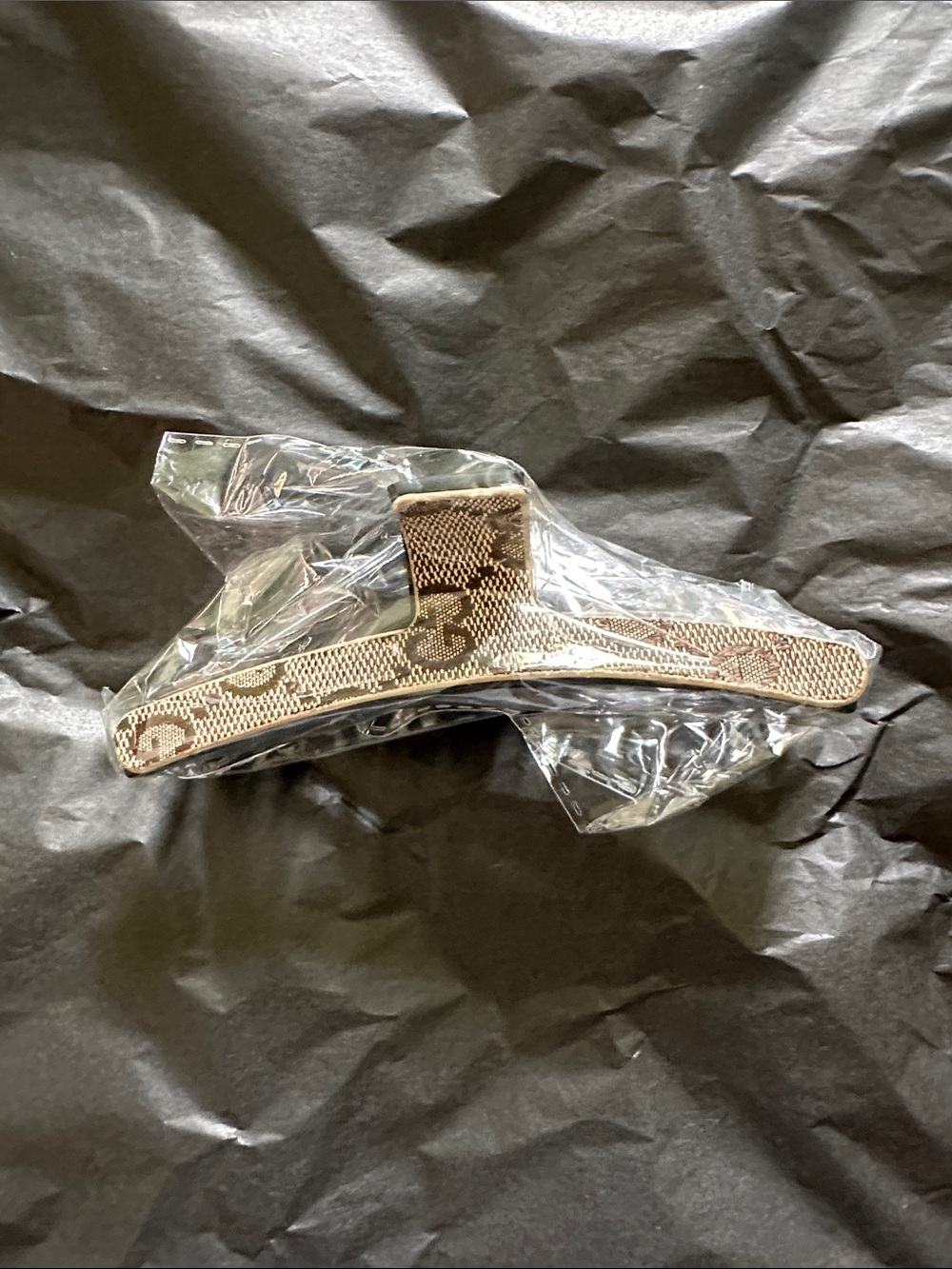 Brown Patterned Hair Claw Clip